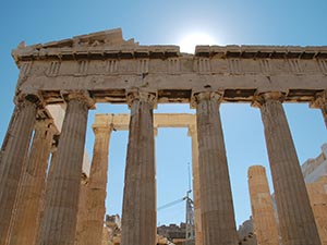 Parthenon on the Acropolis in Athens.